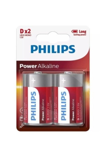 Pack de 2 Pilas D Philips...