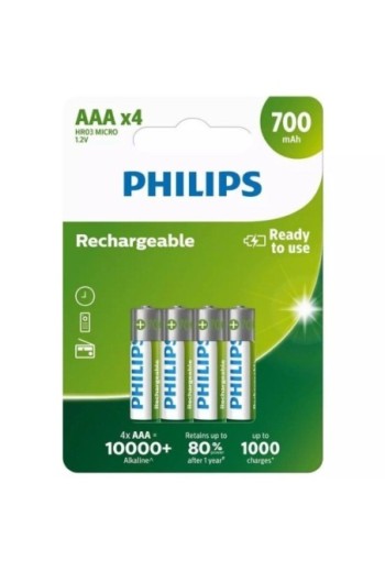 Pack de 4 Pilas AAA Philips...