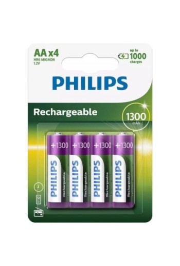 Pack de 4 Pilas AA Philips...