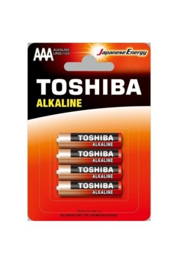 Pack de 4 Pilas AAA Toshiba...