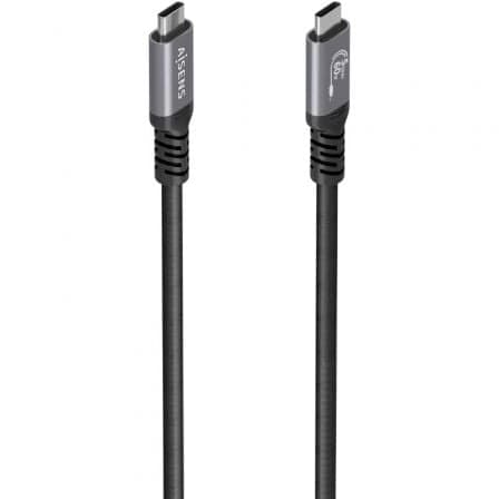 Cable USB 3.2 Tipo-C Aisens  A107-0991/ USB Tipo-C Macho - USB Tipo-C Macho/ Hasta 60W/ 5Gbps/ 7m/ Negro