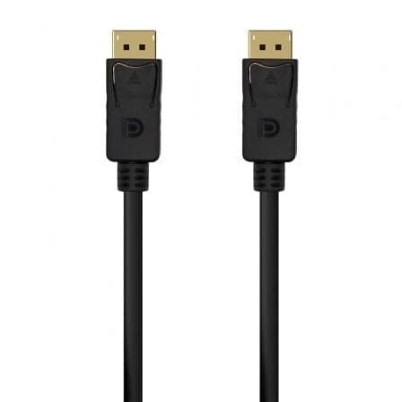 Cable DisplayPort 1.2 4K Aisens A124-0548/ DisplayPort Macho - DisplayPort Macho/ Hasta 5W/ 2300Mbps/ 50cm/ Negro