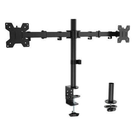 Soporte de Mesa para 2 Monitores Aisens DT32TSR-279/ Giratorio/ Inclinable/ hasta 10kg