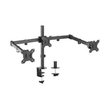 Soporte de Mesa para 3 Monitores Aisens DT27TSR-061/ Giratorio/ Inclinable/ hasta 7kg