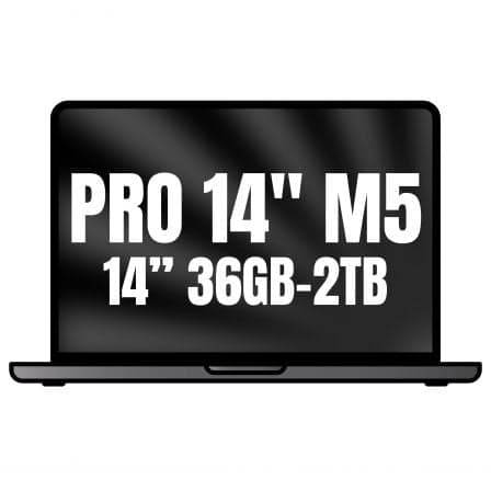 Apple Macbook Pro 14"/ M5 Max 18-Core CPU/ 36GB/ 2TB SSD/ 32-Core GPU/ Negro Espacial