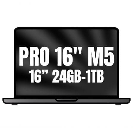 Apple Macbook Pro 16"/ M5 Pro 18-Core CPU/ 24GB/ 1TB SSD/ 20-Core GPU/ Negro Espacial
