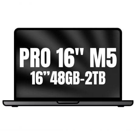 Apple Macbook Pro 16"/ M5 Max 18-Core CPU/ 48GB/ 2TB SSD/ 40-Core GPU/ Negro Espacial