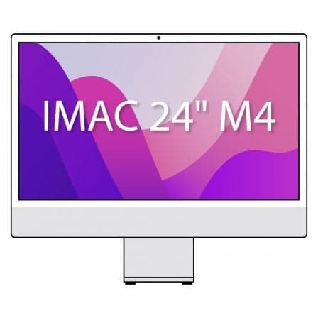 Apple iMac 24" Retina 4,5K / M4 10-Core CPU/ 16Gb/ 256Gb SSD/ 10-Core GPU/ Cristal Nanotexturizado/ Plata