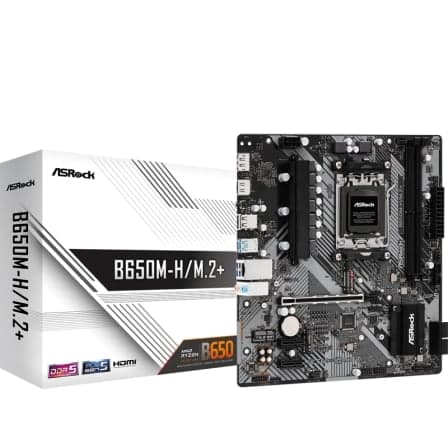 Placa Base Asrock B650M-H/M.2+/ DDR5/ PCIe 4.0/ Socket AM5/ Micro ATX