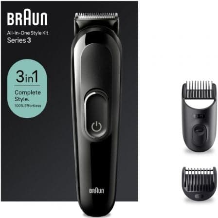 Afeitadora Braun All in One 3 en 1 Style Kit Series 3/ con batería/ 2 Accesorios