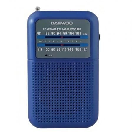 Radio Portátil Daewoo DW1008/ a Pilas/ Azul