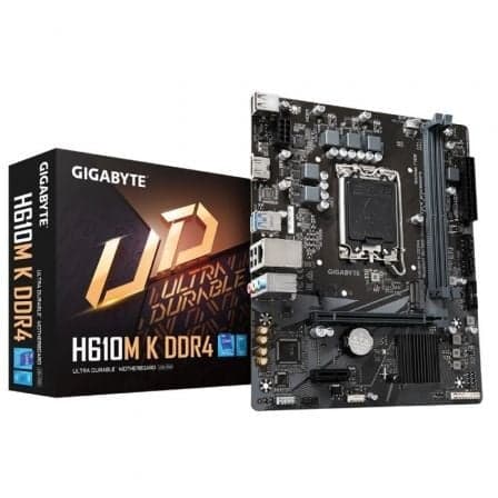 Placa Base Gigabyte H610M K DDR4 Socket 1700/ DDR4/ PCIe 4.0/ Micro ATX