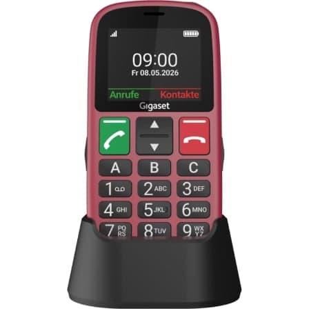 Teléfono Móvil Gigaset GL30 para Personas Mayores/ 4G/ Rojo