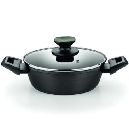 Cacerola Baja Monix Green M480528/ Ø28cm/ Aluminio forjado/ Apta para Inducción