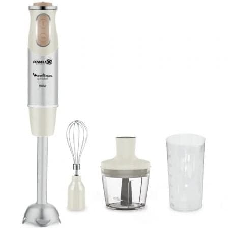 Batidora de mano Moulinex Quickchef/ 1000W/ 10 Velocidades/ Capacidad 800ml/ Incluye Varillas, Picadora y Vaso Medidor