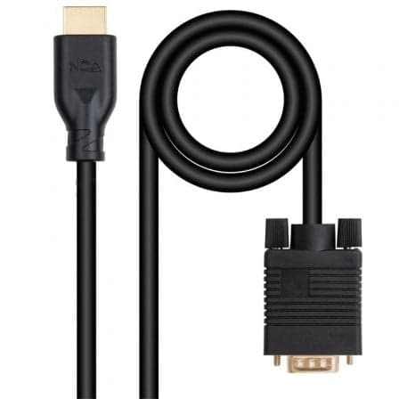 Cable Conversor Nanocable 10.15.4602/ VGA Macho - HDMI 8K Macho/ 1.8m/ Negro
