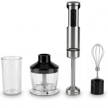 Batidora de mano Princess 221236/ 1500W/ 5 Velocidad/ Capacidad 0.8L/ Incluye Picadora y Batidor