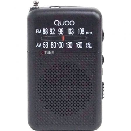 Radio Portátil Qubo R-S1/ con Cable/ a Pilas/ Negra
