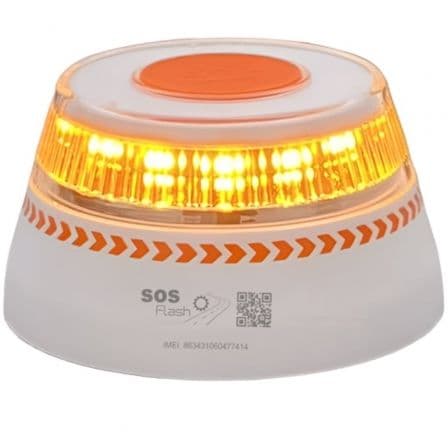 Luz baliza de emergencia para coche SOS Flash V16 Connected IoT BAL/2/ Homologada/ Base Imantada/ Geolocalizable/ Funciona a Pilas