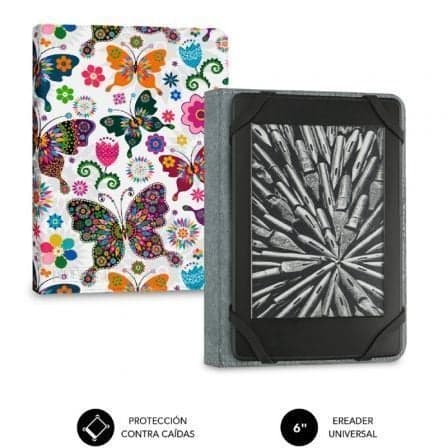 Funda para libro electrónico Subblim 1EC010 Clever Ebook Case 6" Mariposas