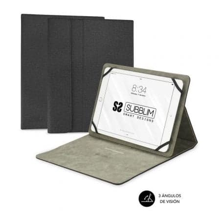 Funda Subblim Clever Stand para Tablets de 9.6"-11"/ Negra