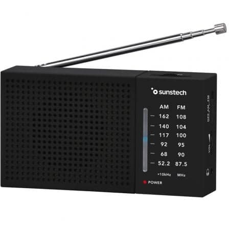Radio Portátil Sunstech RPS412/ a Pilas/ Negra