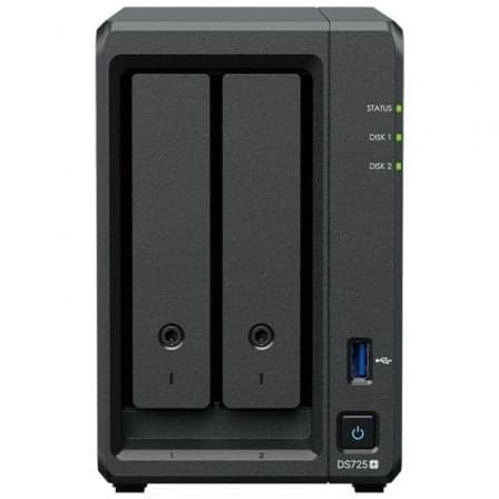 NAS Synology Diskstation DS725+/ 2 Bahías 3.5"- 2.5"/ 8GB DDR4/ Formato Torre