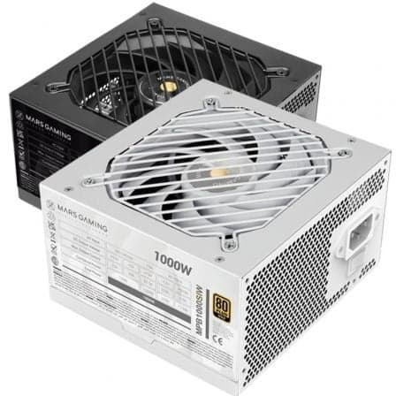 Fuente de Alimentación Mars Gaming MPB1000SI/ 1000W/ Ventilador 12cm/ 80 Plus Gold