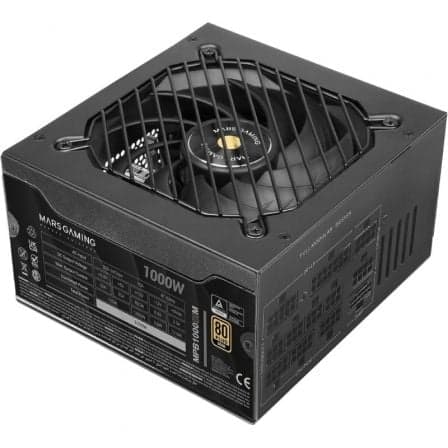 Fuente de Alimentación Mars Gaming MPB1000SIM/ 1000W/ Ventilador 14cm/ ATX 3.1/ PCIe 5.1/ 80 Plus Gold