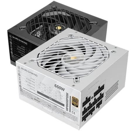 Fuente de Alimentación Mars Gaming MPB650PSI/ 650W/ Ventilador 12cm/ 80 Plus Gold/ Blanca
