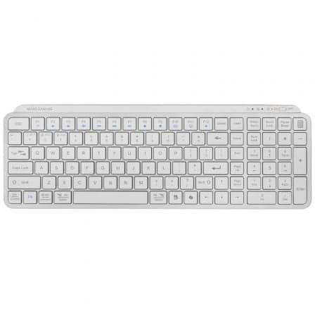 Teclado Compacto Inalámbrico Mars Gaming MK-SILENKEYS/ Blanco