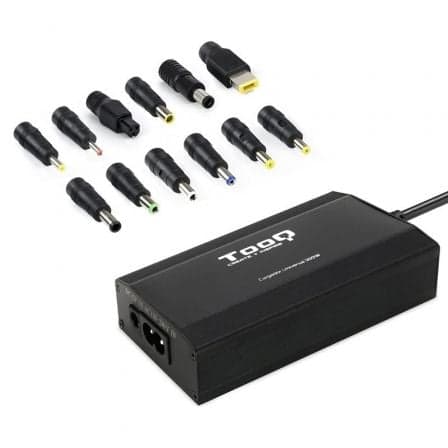 Cargador de Portátil TooQ TQLC-100BS01M/ 1xUSB/ 100W/ Manual/ 12 Conectores/ Voltaje 12-24V