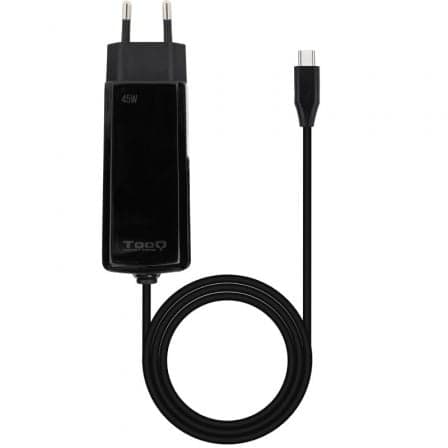 Cargador de Portátil GaN TooQ TQLC-USBCGAN45PD-C USB Tipo-C/ 45W/ Automático/ Voltaje 5-20V