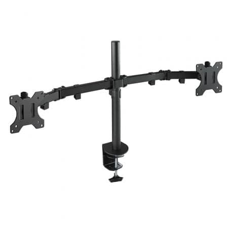 Soporte de Mesa para 2 Monitores TooQ DB1232TN-B/ Giratorio/ Inclinable/ hasta 8kg