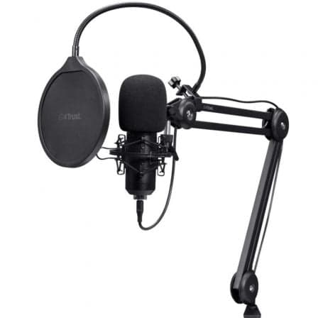 Micrófono Gaming Trust Gaming GXT 270 Emita II+ 25770/ USB/ Negro