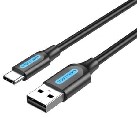 Cable USB 2.0 Tipo-C Vention COKBH/ USB Macho - USB Tipo-C Macho/ 480Mbps/ 2m/ Gris