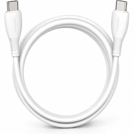 Cable USB 2.0 Tipo-C Vention TRVWH/ USB Tipo-C Macho - USB Tipo-C Macho/ Hasta 60W/ 480Mbps/ 2m/ Blanco