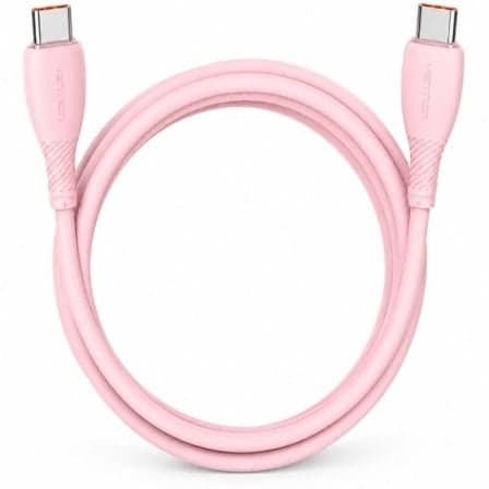 Cable USB 2.0 Tipo-C Vention TRWPH/ USB Tipo-C Macho - USB Tipo-C Macho/ Hasta 100W/ 480Mbps/ 2m/ Rosa