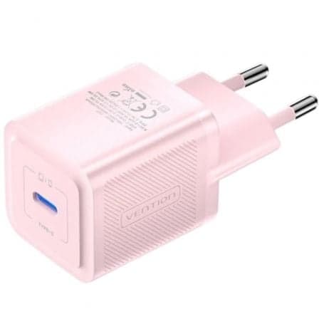 Cargador de Pared GaN Vention FEPP0-EU/ 1xUSB Tipo-C/ 20W