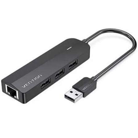 Hub USB 2.0 Vention CHPBB/ 3xUSB/ 1xMicro USB PD/ 1xRJ45