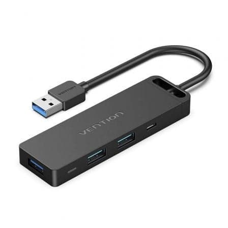 Hub USB 3.0 Vention CHVBB/ 3xUSB/ 1xMicroUSB PD/ 1xLector Tarjetas