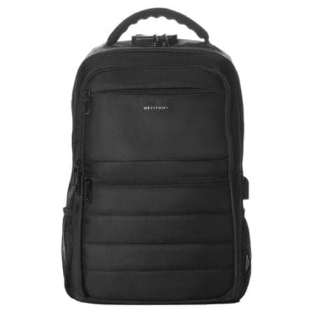 Mochila Vention KRKB0 para Portátiles hasta 17"/ 20L/ Impermeable/ Puerto USB/ Antirrobo/ Negra
