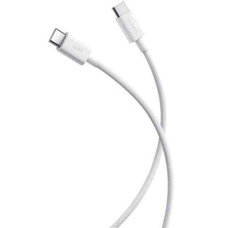 Cable USB 2.0 Tipo-C 3A Xiaomi Braided/ USB Tipo-C Macho - USB Tipo-C Macho/ Hasta 60W/ 480Mbps/ 1m/ Blanco
