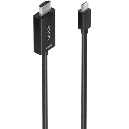 Cable Conversor Aisens A125-0887/ Mini DisplayPort Macho - HDMI 4K Macho/ 1.5m/ Negro