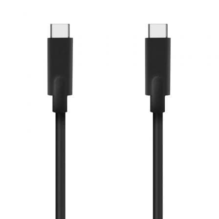Cable USB 3.2 Tipo-C Aisens A107-0705 10GBPS 5A 100W/ USB Tipo-C Macho - USB Tipo-C Macho/ Hasta 100W/ 10Gbps/ 3m/ Negro