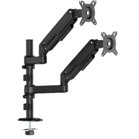 Soporte de Mesa con Contrapeso para 2 Monitores Aisens DT32TSR-453/ Giratorio/ Inclinable/ hasta 9kg
