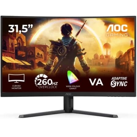 Monitor Gaming Curvo AOC C32G42ZE 31.5"/ Full HD/ 0.3ms/ 240Hz/ VA/ Negro