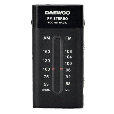 Radio Portátil Daewoo DW1109/ a Pilas/ Negra