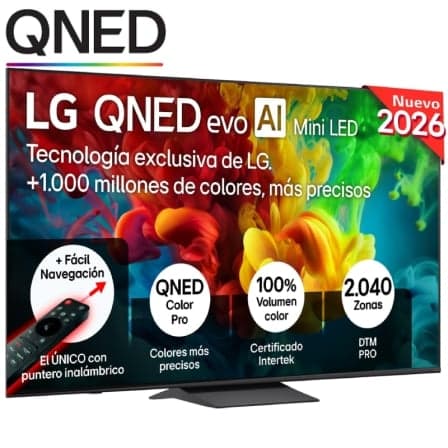 Televisor LG QNED evo AI QNED8EB Mini LED 65QNED83B6A 65"/ Ultra HD 4K/ Smart TV/ WiFi