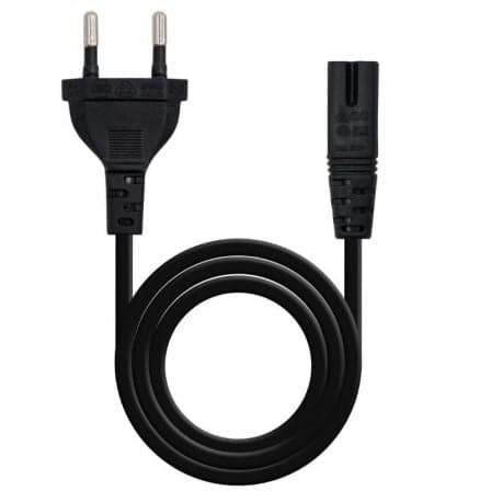 Cable Alimentación Forma 8 Nanocable 10.22.0402-L200/ CEE7/16 Macho - C7 Hembra/ 2m/ Negro
